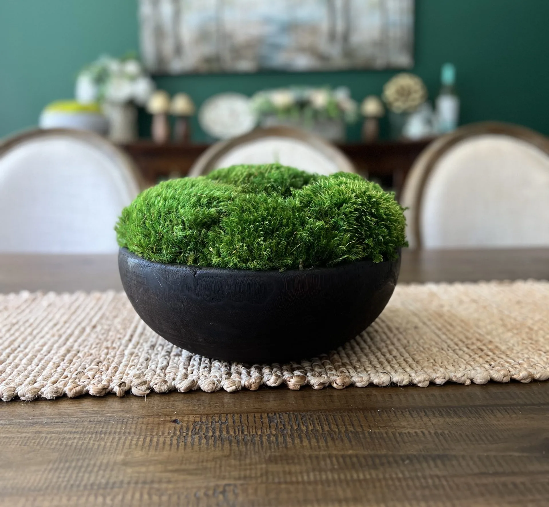 Preserved moss decor